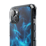 Blue Electric Flame Magnetic Clear Phone Case
