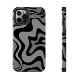 Grey Retro Swirl Tough Phone Cases