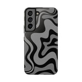 Grey Retro Swirl Tough Phone Cases