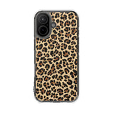 Leopard Print Magnetic Clear Phone Case — Impact-Resistant Transparent Case