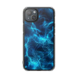 Blue Electric Flame Magnetic Clear Phone Case
