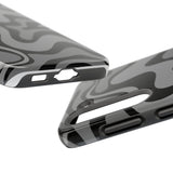 Grey Retro Swirl Tough Phone Cases