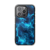 Blue Electric Flame Magnetic Clear Phone Case