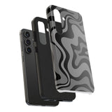 Grey Retro Swirl Tough Phone Cases