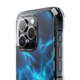 Blue Electric Flame Magnetic Clear Phone Case