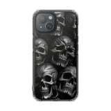 Skull Pattern Magnetic Clear Phone Case – Shockproof Impact Protection