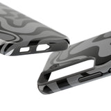 Grey Retro Swirl Tough Phone Cases