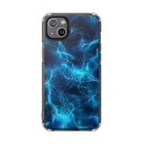 Blue Electric Flame Magnetic Clear Phone Case