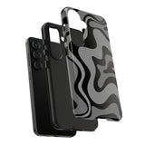 Grey Retro Swirl Tough Phone Cases