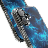 Blue Electric Flame Magnetic Clear Phone Case