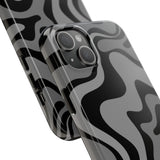 Grey Retro Swirl Tough Phone Cases