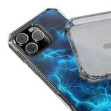 Blue Electric Flame Magnetic Clear Phone Case