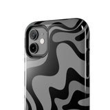 Grey Retro Swirl Tough Phone Cases